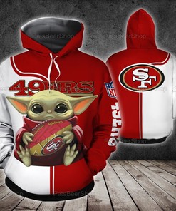 San Francisco 49Ers Nfl Baby Yoda Hoodie 3D All Over Printed Hoodie, Zip Up Hoodie