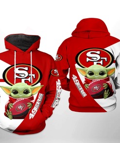 San Francisco 49Ers Nfl Baby Yoda Team 3D All Over Print Zip Up Hoodie Option