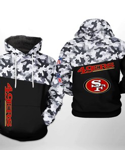 San Francisco 49Ers Nfl Camo Veteran Team 3D All Over Print Zip Up Hoodie Option