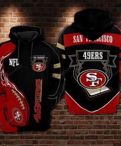 San Francisco 49Ers Nfl Football Red And Black 3D Pullover Hoodie And Zippered For Men And Women 49Ers 3D Printed Shirt