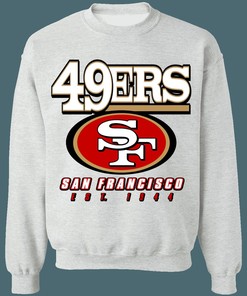 San Francisco 49ers NINERS Retro NFL Crewneck Sweatshirt Hoodie Shirt Gifts for Fans