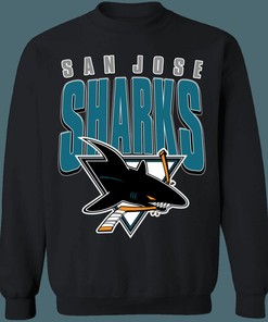 San Jose Sharks Vintage NHL Crewneck Sweatshirt Hoodie Shirt Gifts for Fans