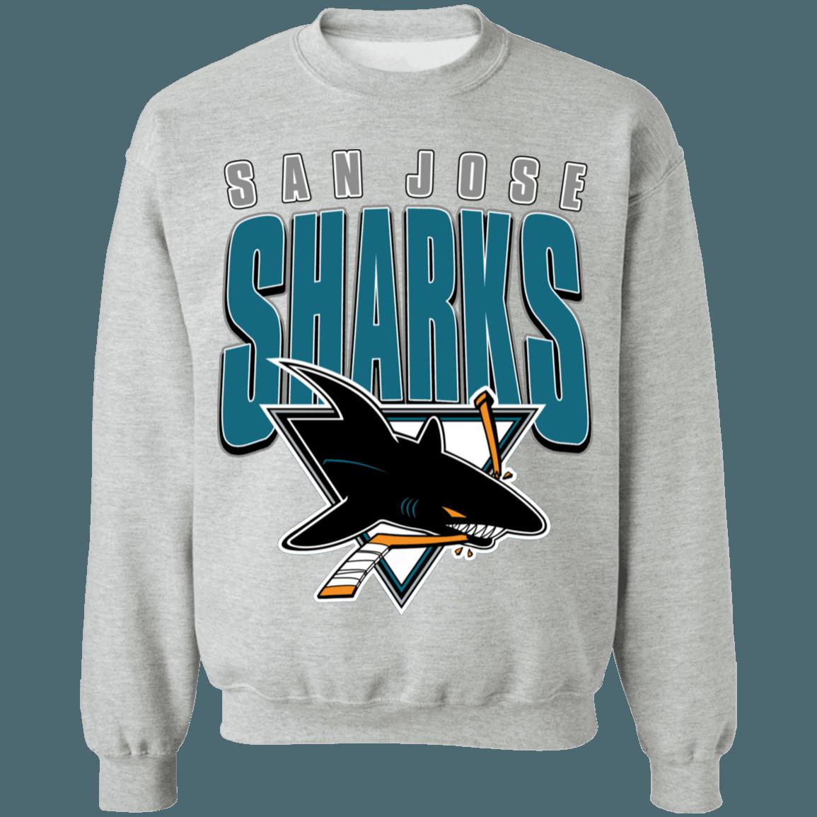 San Jose Sharks Vintage NHL Crewneck Sweatshirt Hoodie Shirt Gifts for Fans - Image 2