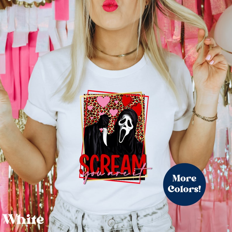 Scream Tag You Are It Horror Valentine Shirt, Spooky Valentine Shirt, Michael Myers Shirt, Creepy Valentine Shirt, Scream Shirt - Image 3