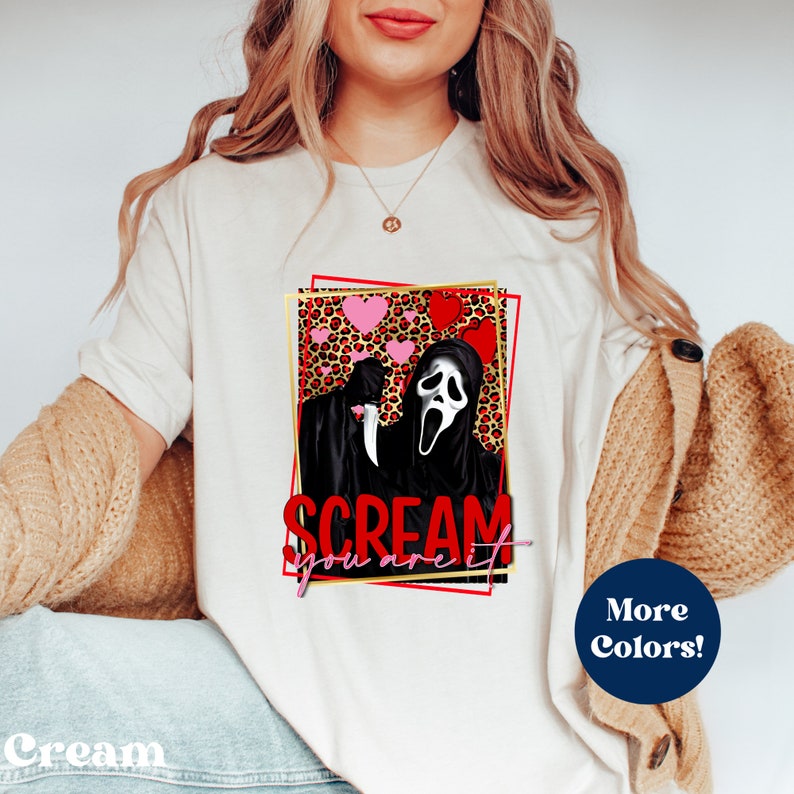 Scream Tag You Are It Horror Valentine Shirt, Spooky Valentine Shirt, Michael Myers Shirt, Creepy Valentine Shirt, Scream Shirt - Image 4