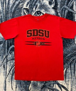 Sdsu Aztecs Shirt NCAA Graphic Y2K Mens Red Full Size T-Shirt Hoodie Sweatshirt