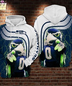 Seattle Seahawks Nfl Blue 3D All Over Print Zip Up Hoodie Option