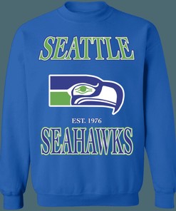 Seattle Seahawks NFL Crewneck Sweatshirt Hoodie Shirt Gifts for Fans