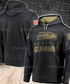 Seattle Seahawks Nfl Logo 3D All Over Print Zip Up Hoodie Option