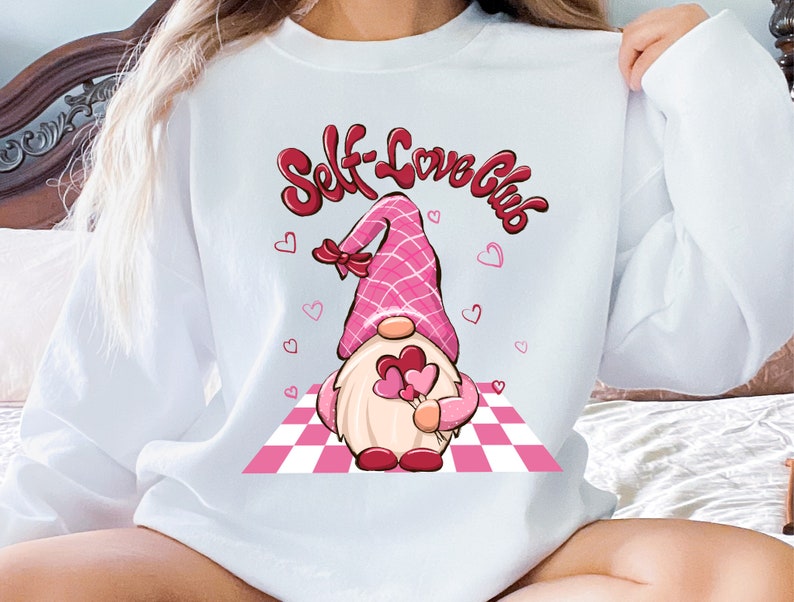 Self Love Sweatshirt, Self Love Club Shirt, Funny Valentine Sweatshirt, Unisex Valentine Sweater, Self Care Shirt, Love Yourself Gifts - Image 2