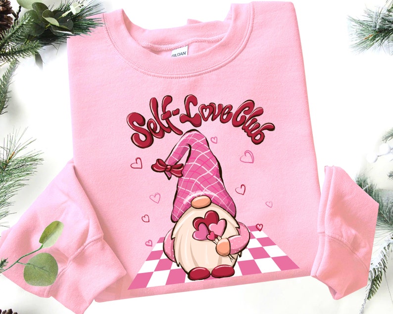 Self Love Sweatshirt, Self Love Club Shirt, Funny Valentine Sweatshirt, Unisex Valentine Sweater, Self Care Shirt, Love Yourself Gifts - Image 3