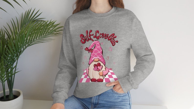 Self Love Sweatshirt, Self Love Club Shirt, Funny Valentine Sweatshirt, Unisex Valentine Sweater, Self Care Shirt, Love Yourself Gifts - Image 4