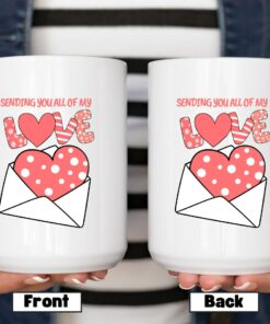 Sending You All My Love Mug, Valentines Day Gift, Couples Gift, Vuedelavie, Valentines Day Mug, Cupids Love