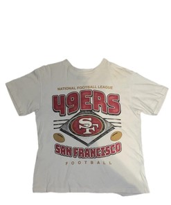 Sf 49Ers Graphic Tshirt Pullover Hoodie Crewneck Sweatshirt Reprinted Full Color Full Size Gifts For NFL Fans