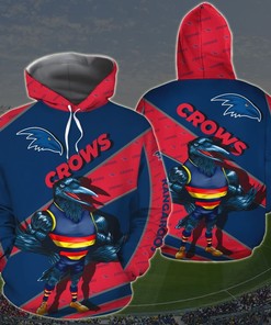 Show Your Support For The Adelaide Football Club With Our 3D Mascot Hoodie Zip Up Or Pullover, All Over Print