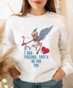 Skeleton Cupid Valentine's Day Sweatshirt, Valentine Sweatshirt, Unisex Valentines Day Sweater, Valentines Graphic Cupid Shirt Or Sweater