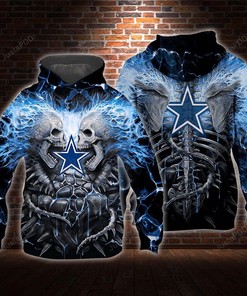 Skull Dallas Cowboys Nfl 3D All Over Print Zip Up Hoodie Option