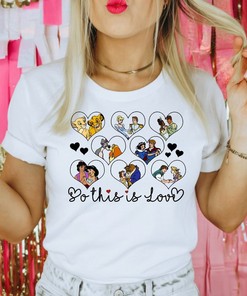 So This Is Love Shirt, Disney Couples Shirt, Disney Valentines Shirt, Valentines Princess Shirt, Valentines Shirt, Disney Love Shirt