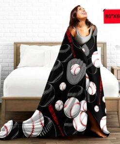 Soccer Blanket Lightweight, Baseball Basketball Throw Blankets For Sport Fans