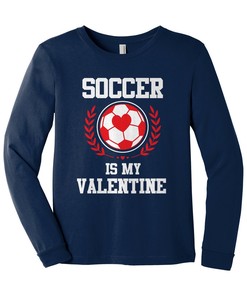 Soccer Is My Valentine - Kids' Youth Long Sleeve T-shirt