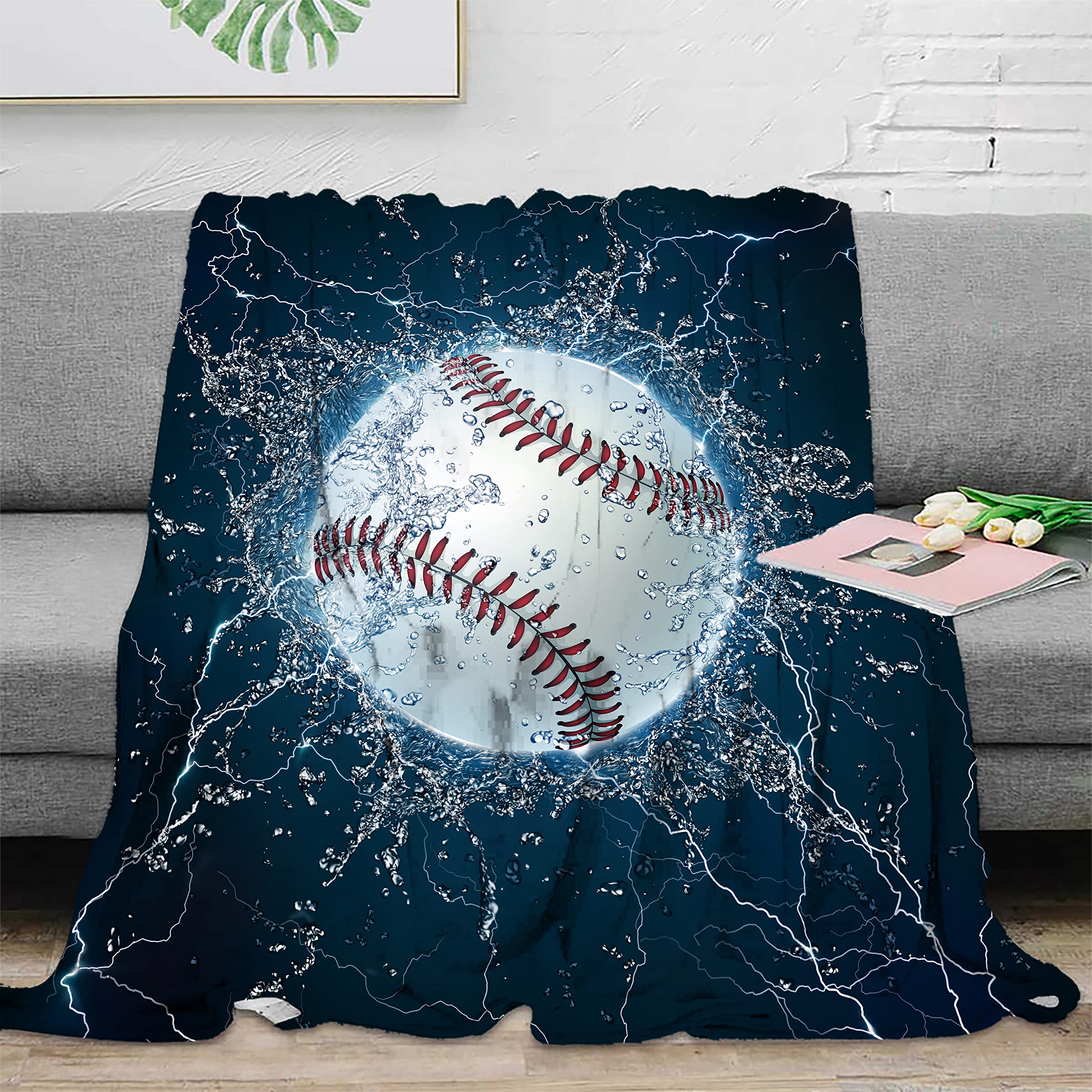 Soft Baseball Blanket, Throw Blanket For Kids And Adults