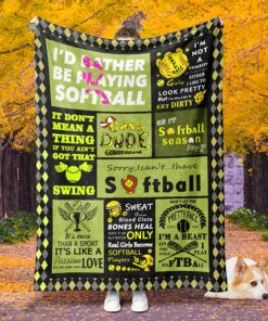 Softball Blanket Flannel Ultra-Soft Plush Lightweight Couch Sofa, Gifts For Lovers Sports