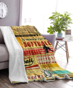 Softball Blanket Softball Gifts Girl-Boy-Team-Player Blanket