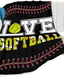Softball Soft Throw Blanket, Blanket All Season For Bed Sofa