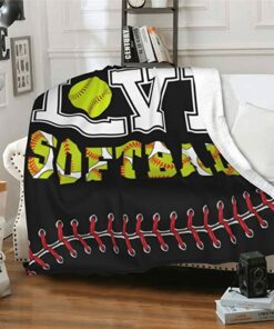 Softball Soft Throw Blanket, Blanket All Season For Bed Sofa