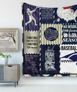 Sometimes You Win Sometime You Learn Sherpa Fleece Blanket - Baseball Gifts