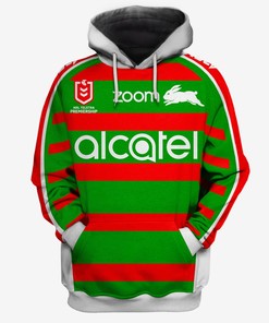 South Sydney Rabbitohs Jersey Limited Edition 3D Hoodie Zip Hoodie, Nrl 3D All Over Print Hoodie Zip Hoodie