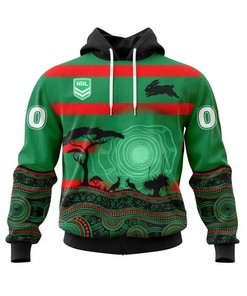 South Sydney Rabbitohs Jersey With Beautiful Australia 3D Hoodie Zip Hoodie, Nrl 3D All Over Print Hoodie Zip Hoodie
