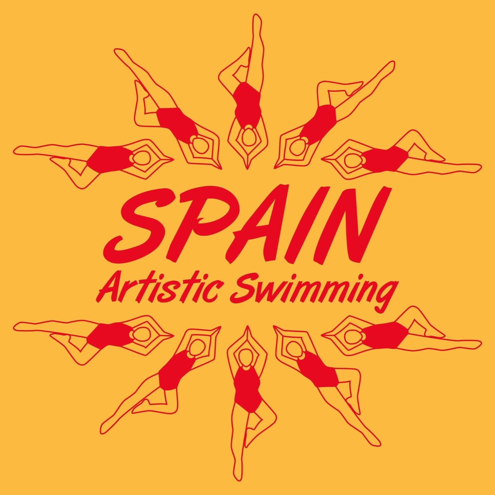 Spain Artistic Swimming - Summer Games Sport Shirt Sweatshirt Pullover Hoodie Reprinted Full Color Full Size