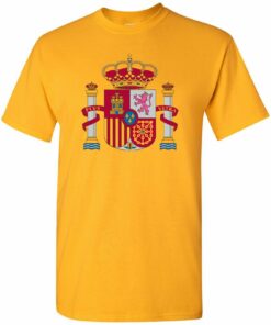 Spain European Flag Basic Shirt Sweatshirt Pullover Hoodie Reprinted Full Color Full Size