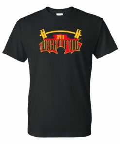 Spain Weightlifting - Training Exercise Competition Shirt Sweatshirt Pullover Hoodie Reprinted Full Color Full Size