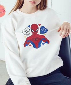 SpiderMan Valentines Day Sweatshirt, Valentines Day Sweatshirt, Valentines SpiderMan Hearts Sweatshirt, Unisex Sweatshirt,