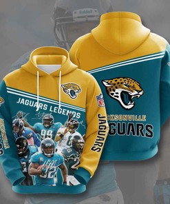 Sports American Baseball Nfl Jacksonville Jaguars Legends 3D All Over Print Zip Up Hoodie Option
