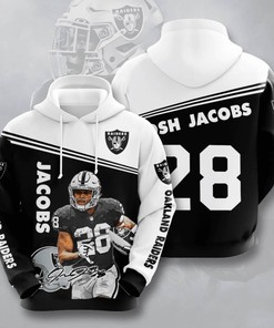 Sports American Baseball Nfl Oakland Raiders Jacobs 3D All Over Print Zip Up Hoodie Option