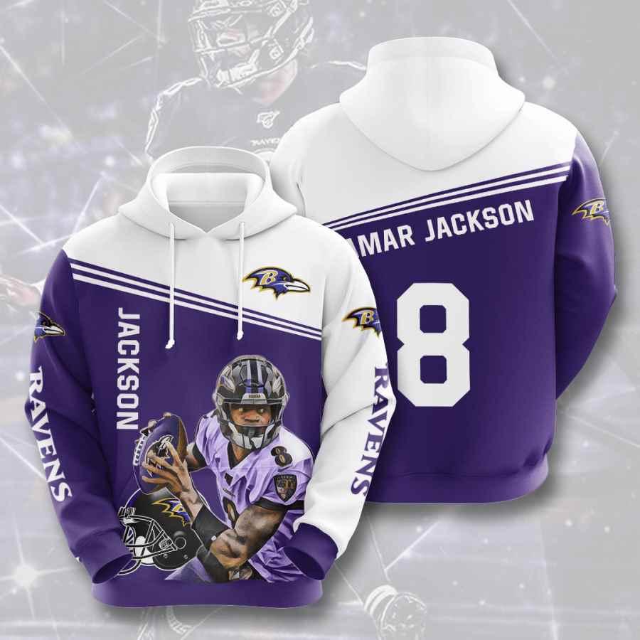 Sports American Football Nfl Baltimore Ravens 3D All Over Print Zip Up Hoodie Option