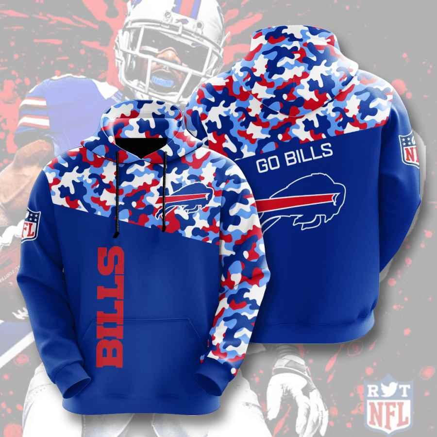 Sports American Football Nfl Buffalo Bills 3D All Over Print Zip Up Hoodie Option