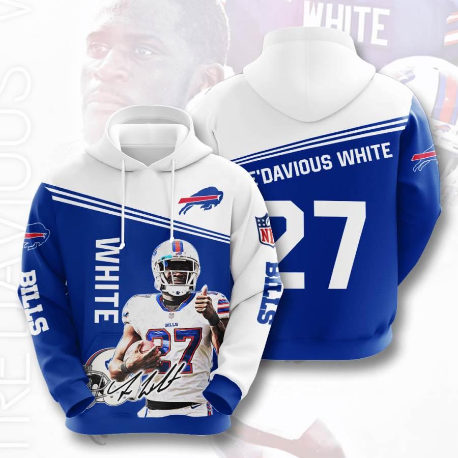Sports American Football Nfl Buffalo Bills Tredavious White Usa 27 For Fans 3D All Over Print Zip Up Hoodie Option