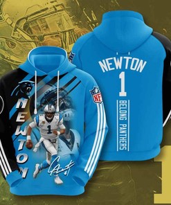 Sports American Football Nfl Carolina Panthers Cam Newton 3D All Over Print Zip Up Hoodie Option