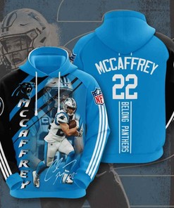 Sports American Football Nfl Carolina Panthers Christian Mccaffrey 3D All Over Print Zip Up Hoodie Option