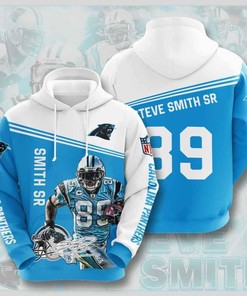 Sports American Football Nfl Carolina Panthers Steve Smith Sr 3D All Over Print Zip Up Hoodie Option