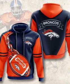Sports American Football Nfl Denver Broncos 3D All Over Print Zip Up Hoodie Option