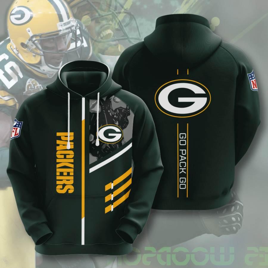 Sports American Football Nfl Green Bay Packers 3D All Over Print Zip Up Hoodie Option