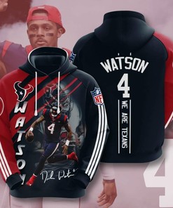 Sports American Football Nfl Houston Texans Deshaun Watson 3D All Over Print Zip Up Hoodie Option