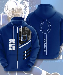 Sports American Football Nfl Indianapolis Colts 3D All Over Print Zip Up Hoodie Option