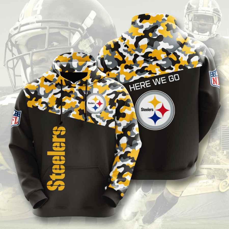 Sports American Football Nfl Pittsburgh Steelers 3D All Over Print Zip Up Hoodie Option