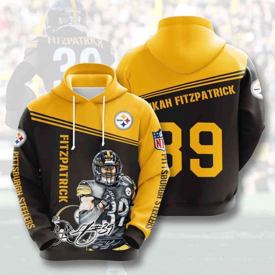 Sports American Football Nfl Pittsburgh Steelers Minkah Fitzpatrick 3D All Over Print Zip Up Hoodie Option